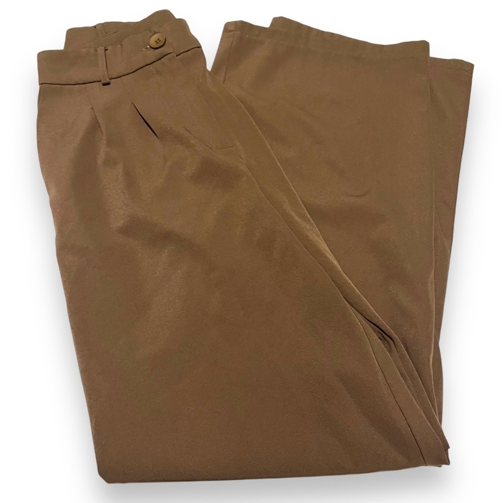 Princess Polly Womens Pants Brown 6 High Rise Wide Leg Polyester Blend